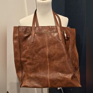 J. Crew large brown leather bag
